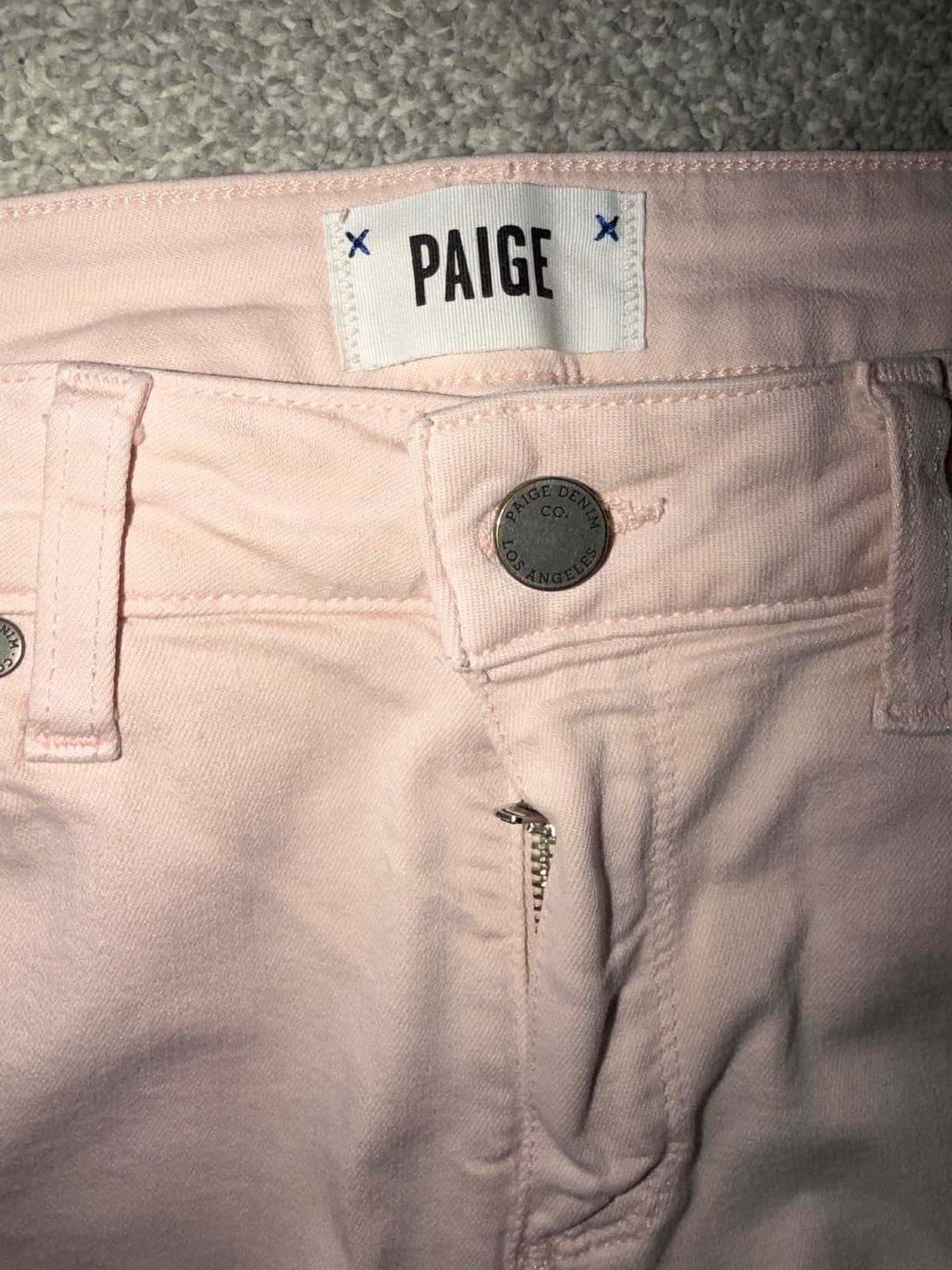 PAIGE Verdugo Crop Mid-Rise Skinny Pink Sz 27 Designer - Thumbnail 5