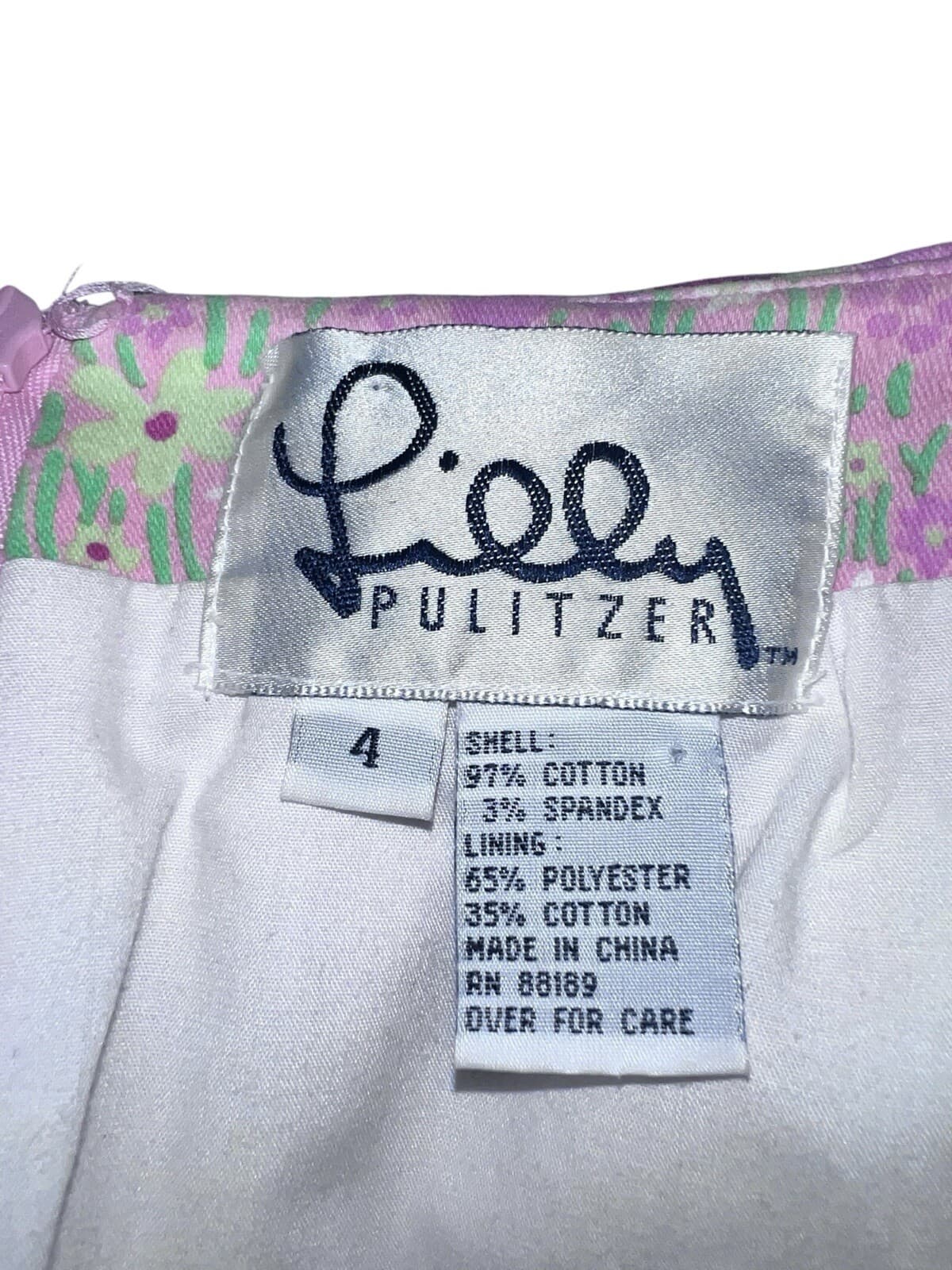 Vgt Rare LILLY PULITZER Mini Skirt Bow size 4 Dopamine Boho - Thumbnail 3