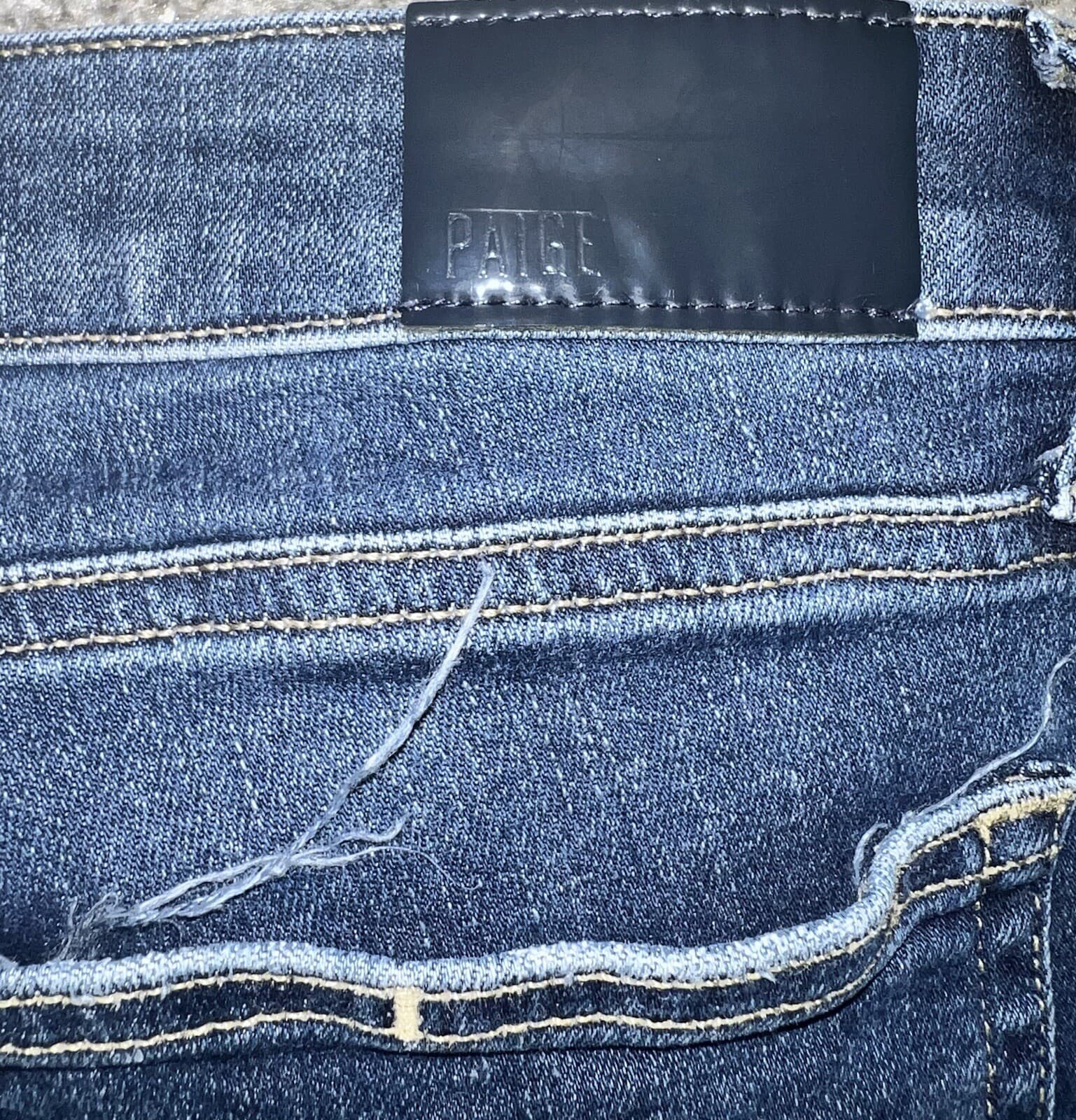 Paige Regular Off Ankle Cropped Denim Jeans Size 29 Normcore Button Medium - Thumbnail 5