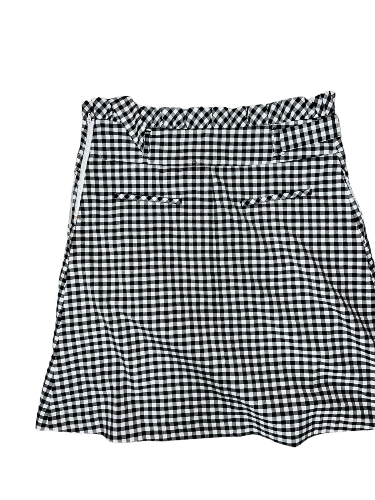 CYNTHIA ROWLEY High Waist Ruffle Trim Gingham , 10 Preppy Monochrome Emo - Thumbnail 2