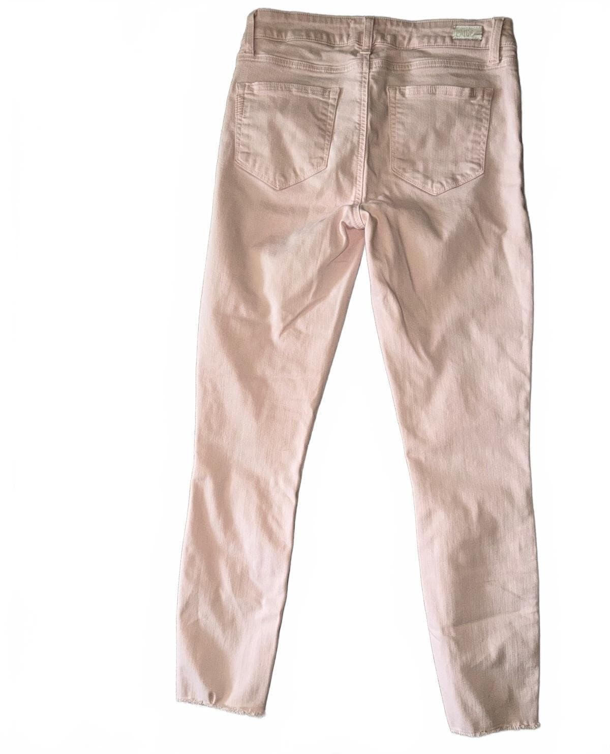 PAIGE Verdugo Crop Mid-Rise Skinny Pink Sz 27 Designer - Thumbnail 3