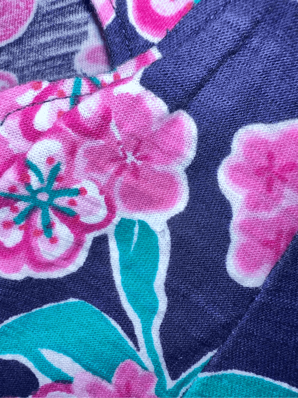 Lilly Pulitzer Cherry Picker Top Navy Pink xs Dopamine Boho V Neck Long Sleeve - Thumbnail 6