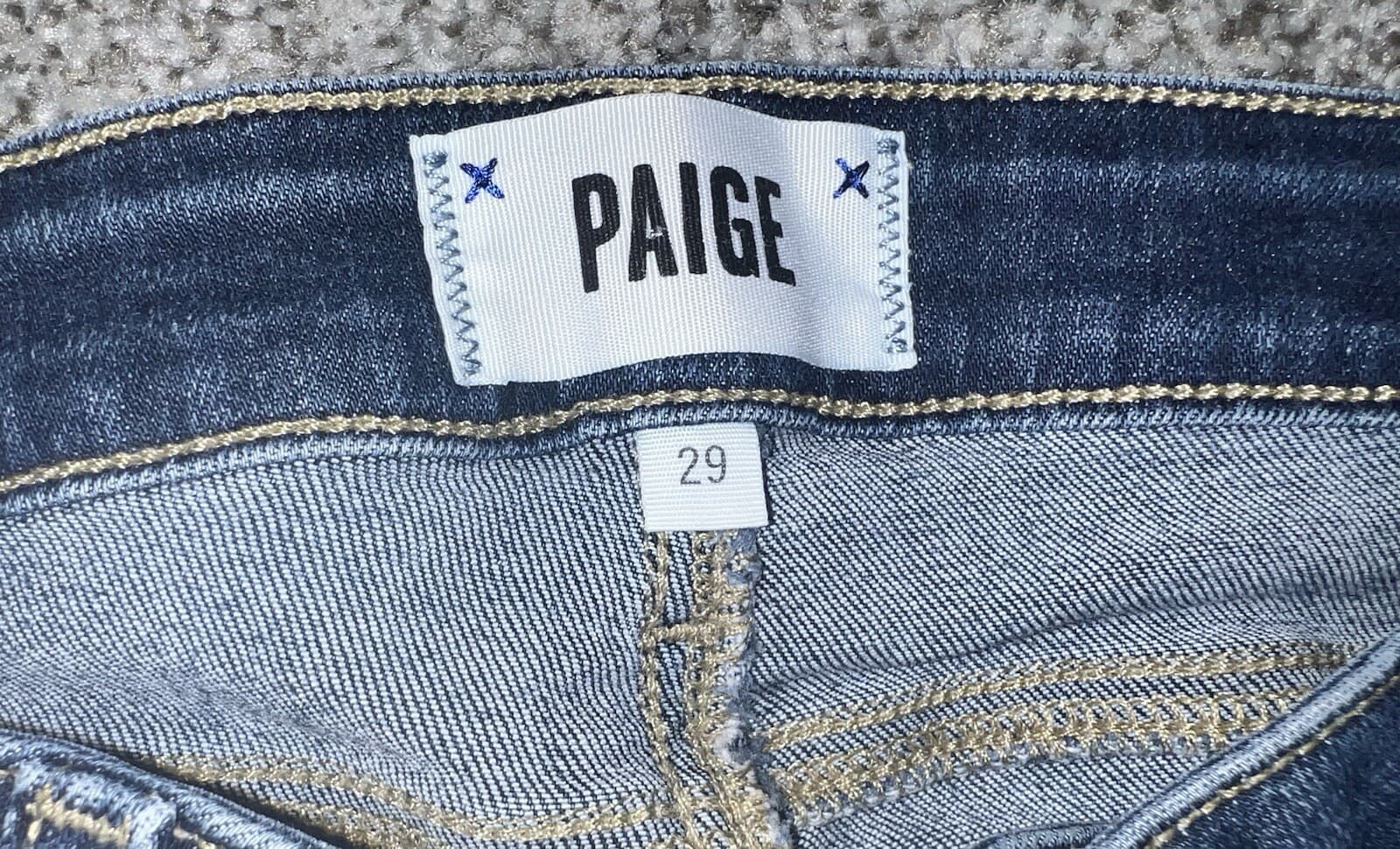 Paige Regular Off Ankle Cropped Denim Jeans Size 29 Normcore Button Medium - Thumbnail 6