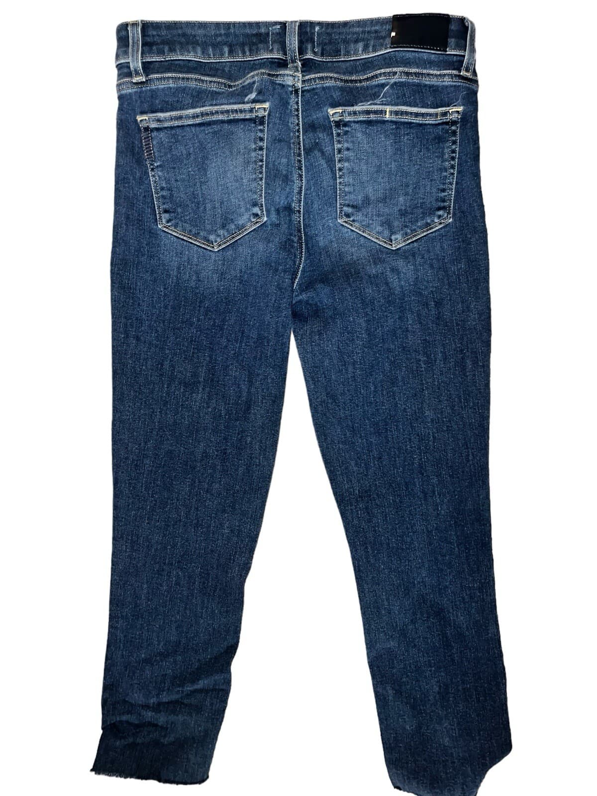 Paige Regular Off Ankle Cropped Denim Jeans Size 29 Normcore Button Medium - Thumbnail 2