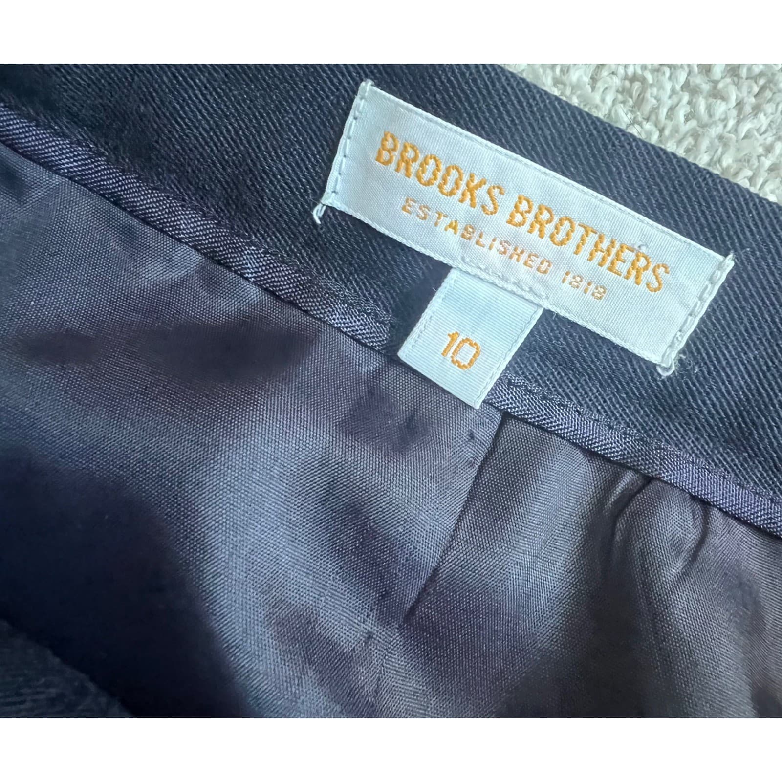 Brooks Brothers Black Wool Pencil Sz 10 | Office Career Minimalist Corpcore - Thumbnail 5