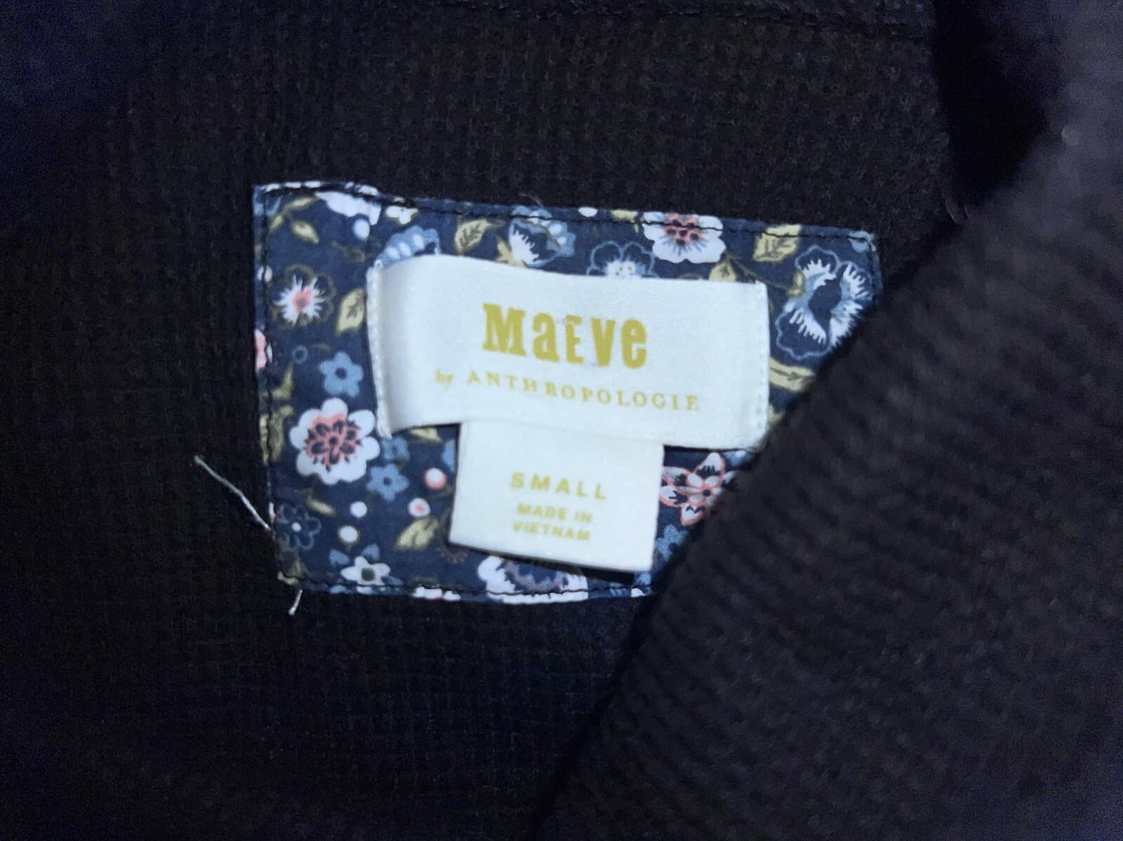 Maeve Anthropologie Thermal Black Turtleneck Waffle Knit Sz S Preppy Minimalist - Thumbnail 5