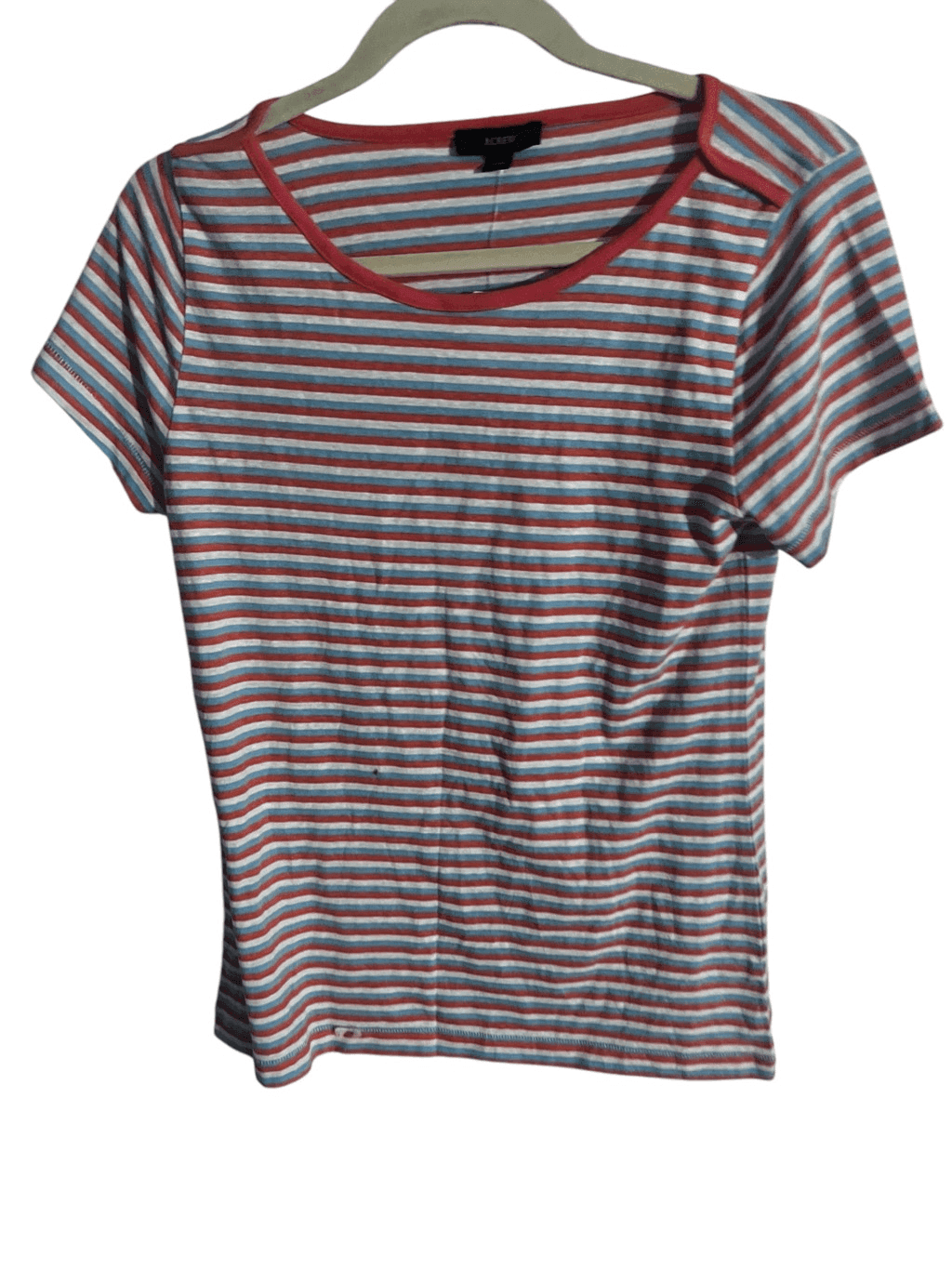 J. CREW Cap Sleeve Striped Tops for Sz m nwt Crew Neck Short Sleeve Preppy - Thumbnail 2