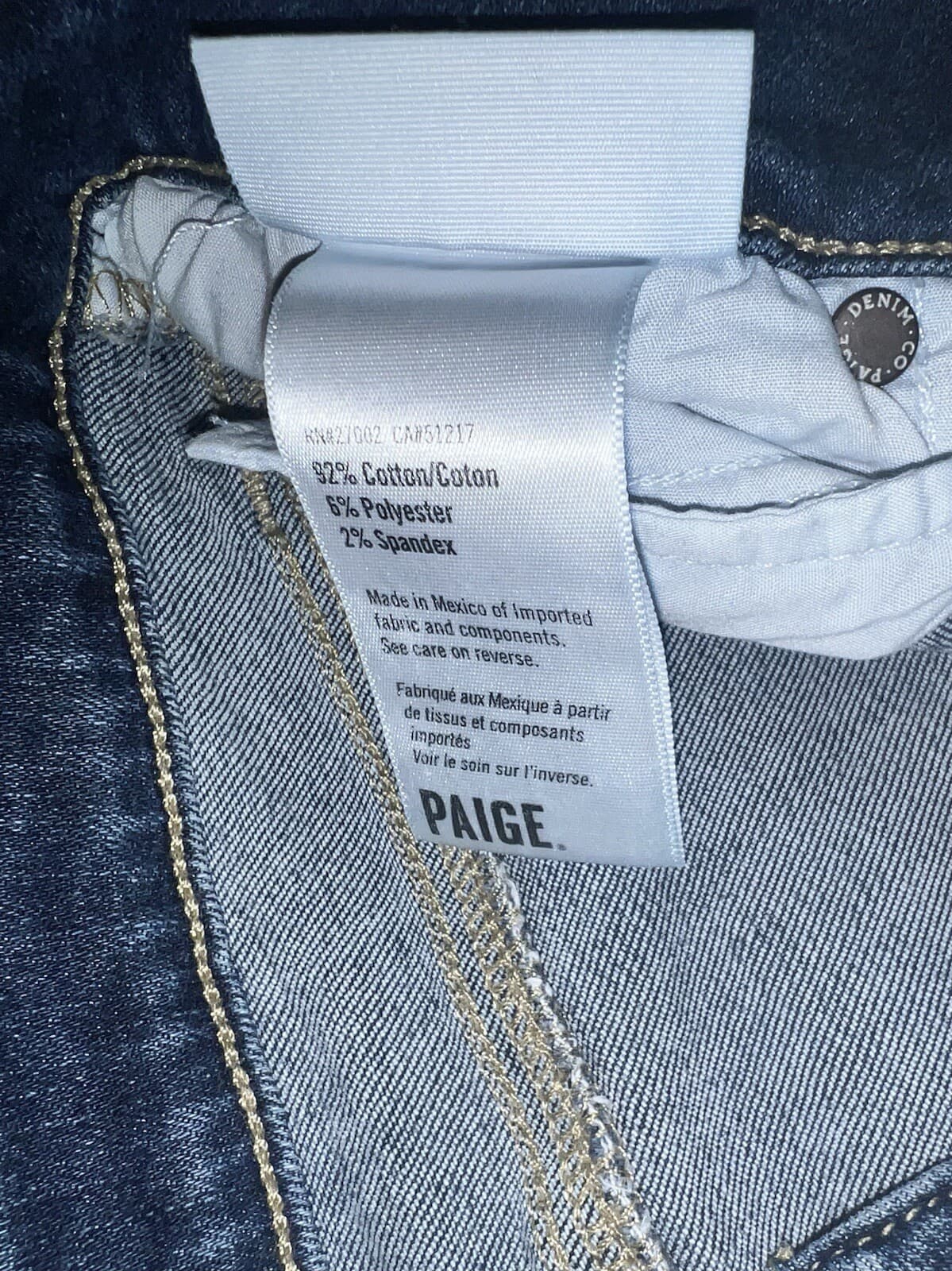 Paige Regular Off Ankle Cropped Denim Jeans Size 29 Normcore Button Medium - Thumbnail 7