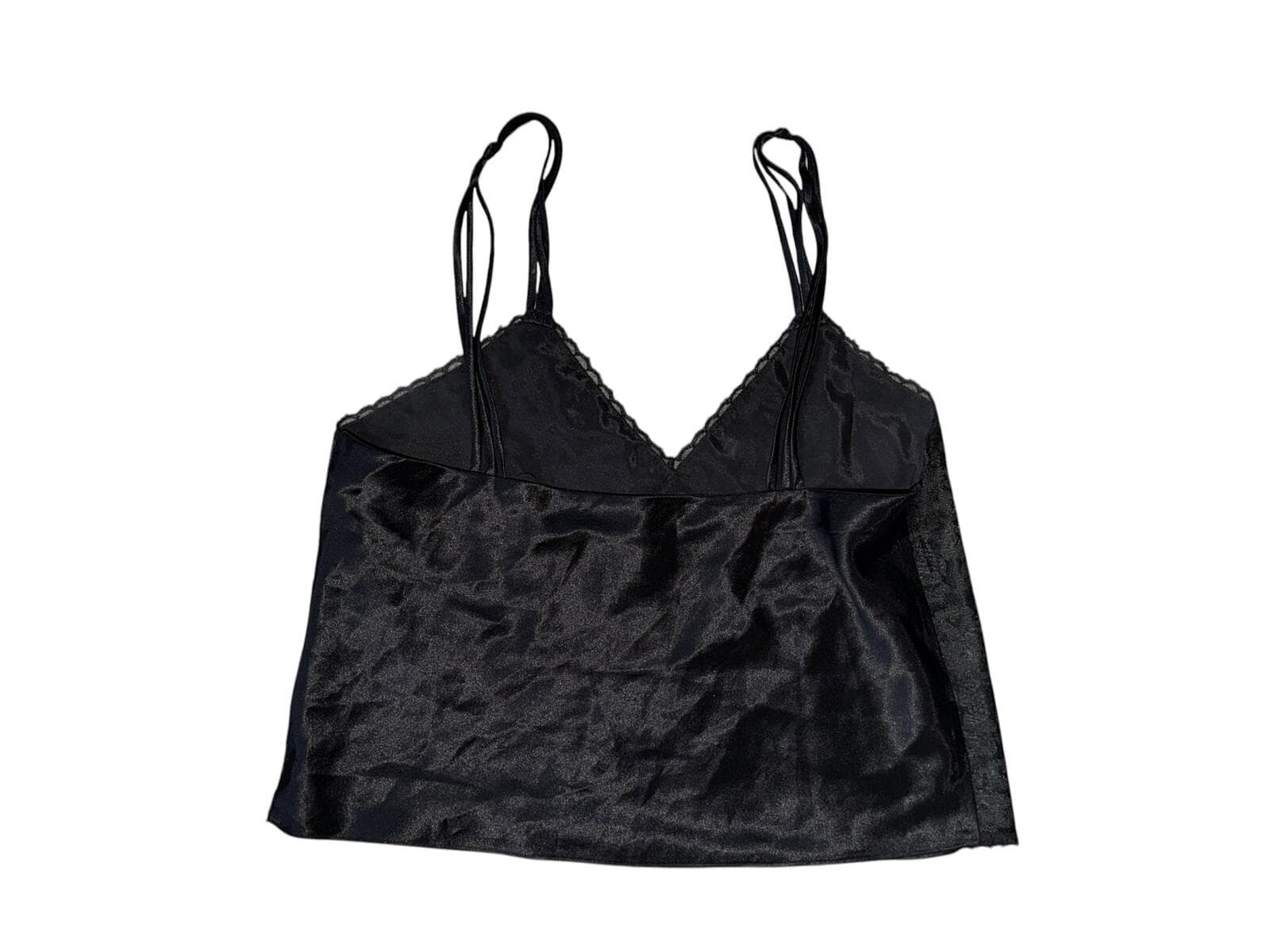 Deadstock Vtg 90s Victoria’s Secret black Lace Babydoll Sz M Gold Tag - Thumbnail 2