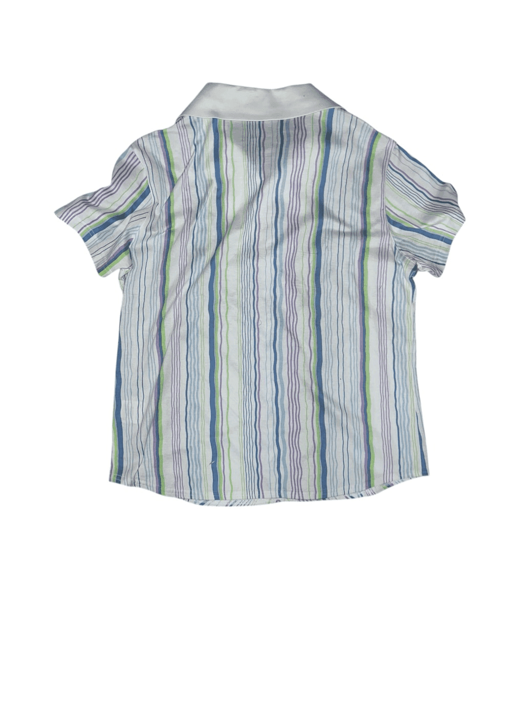 Kenzo Women's Striped Polo Top Sz 1 | Preppy Collar Coastal Golf Tennis - Thumbnail 2