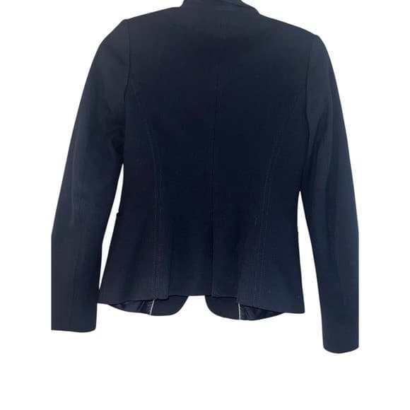 Massimo Dutti Navy Blue Blazer Sz 8 Office Siren Luxury Tailored Chic - Thumbnail 3