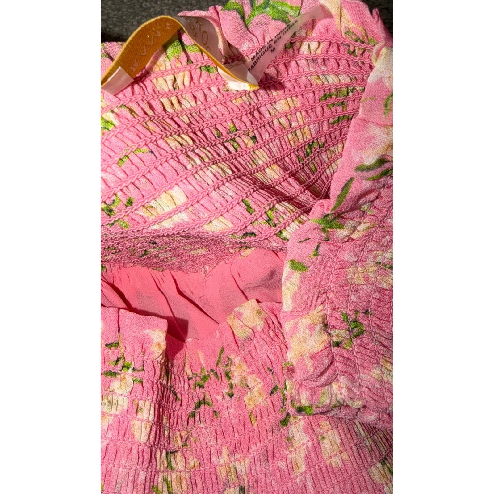 Ramy Brook NY Floral Ruffle Mini Dress Sz M Viscose Cottagecore Coquette - Thumbnail 8
