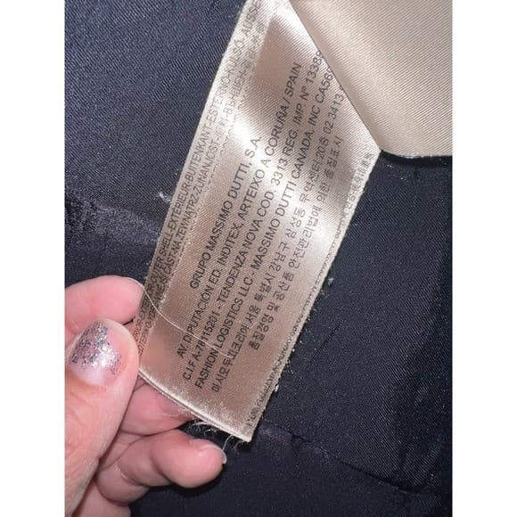 Massimo Dutti Navy Blue Blazer Sz 8 Office Siren Luxury Tailored Chic - Thumbnail 6