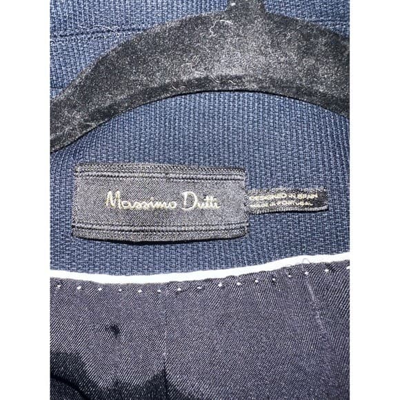 Massimo Dutti Navy Blue Blazer Sz 8 Office Siren Luxury Tailored Chic - Thumbnail 4