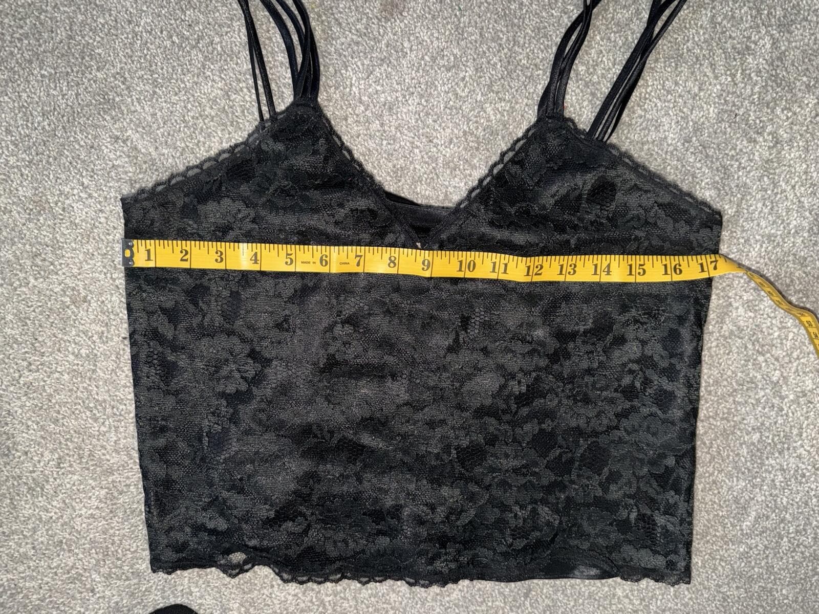 Deadstock Vtg 90s Victoria’s Secret black Lace Babydoll Sz M Gold Tag - Thumbnail 6