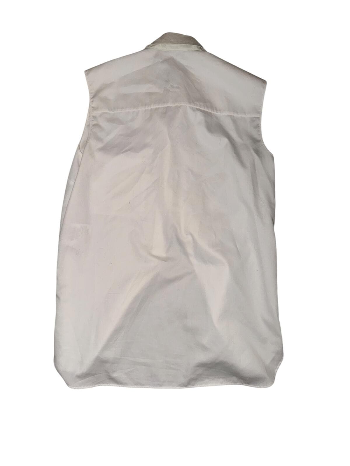 Stella McCartney Sleeveless Button Down Blouse Sz 44 Collared Preppy Office Chic - Thumbnail 2