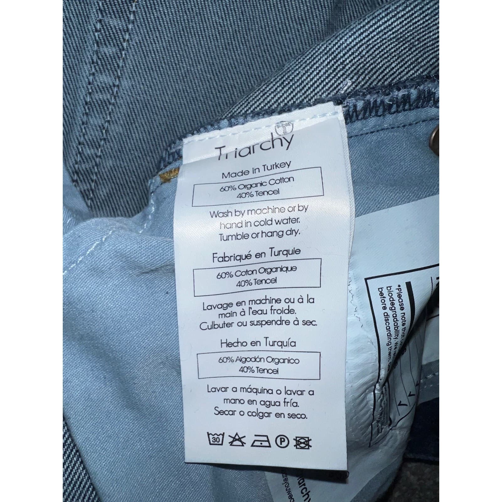 Triarchy Straight Leg Jeans Sz 25 Luxury Designer Sustainable Denim - Thumbnail 4