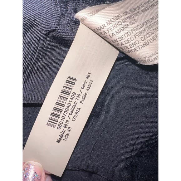 Massimo Dutti Navy Blue Blazer Sz 8 Office Siren Luxury Tailored Chic - Thumbnail 5
