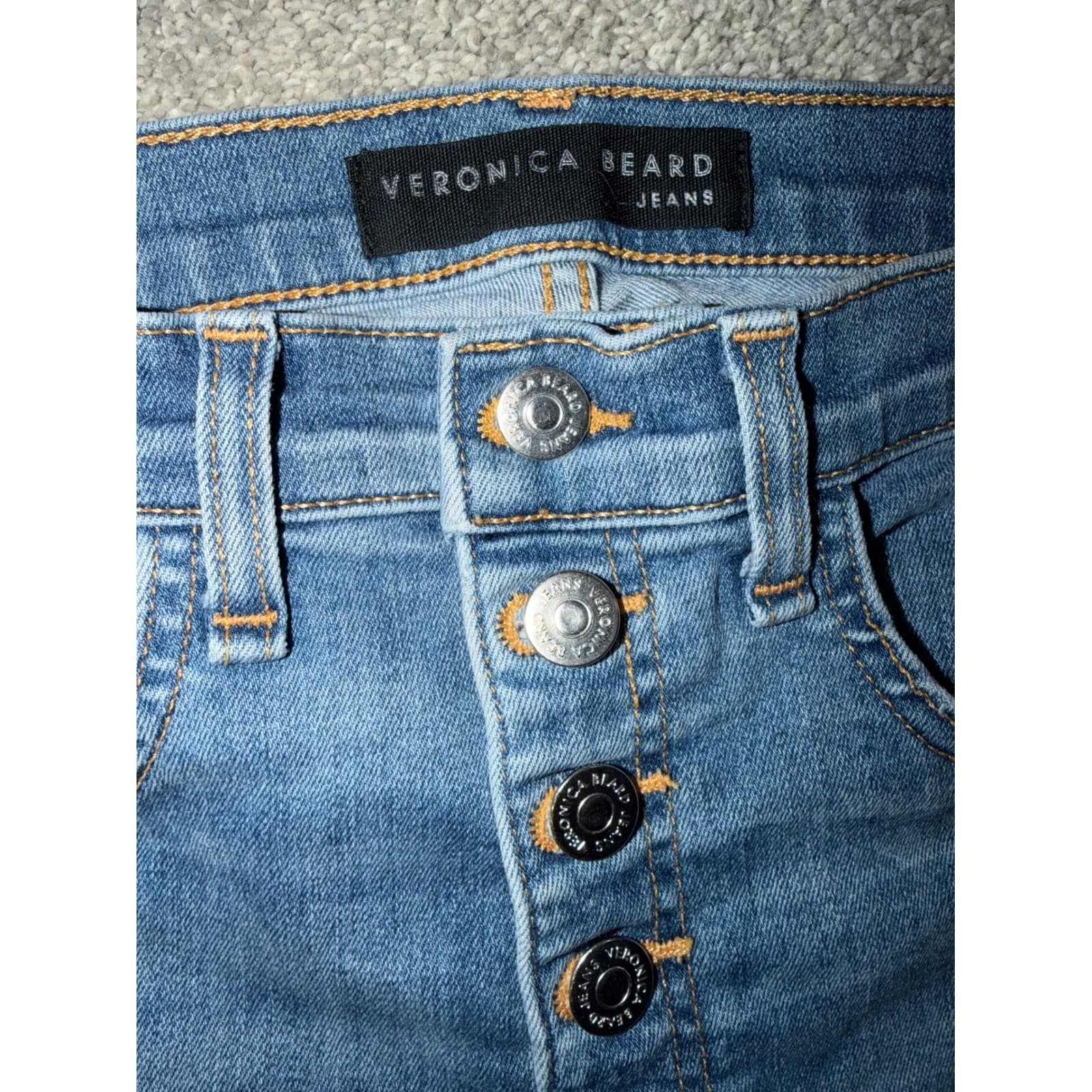 Veronica Beard Carly Kick Flare Jeans Sz 28 Tuxedo Stripe Designer Luxury - Thumbnail 10