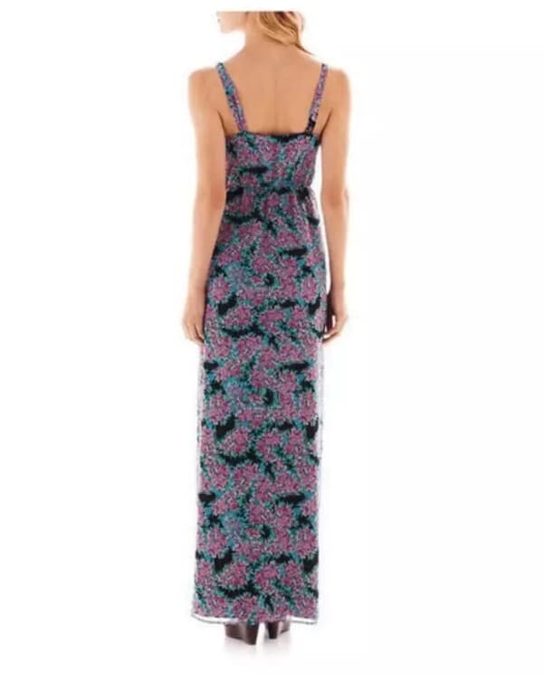 I Heart Ronson Smocked Maxi Dress Size s Sleeveless V Neck Cottagecore - Thumbnail 2