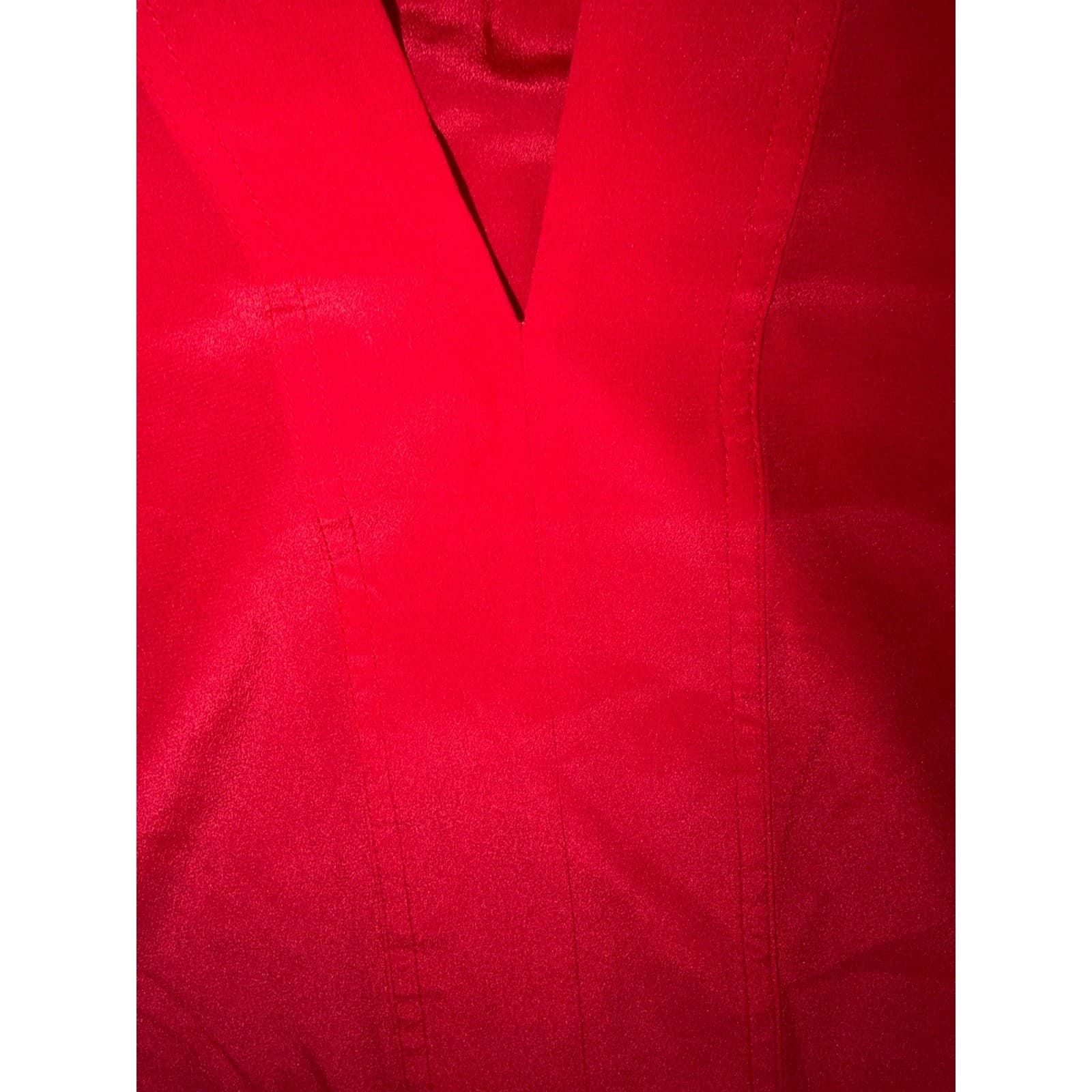 L.K. Bennett London Bright Pink V-Neck Blouse Sz 4 Long Sleeve Office Siren - Thumbnail 6
