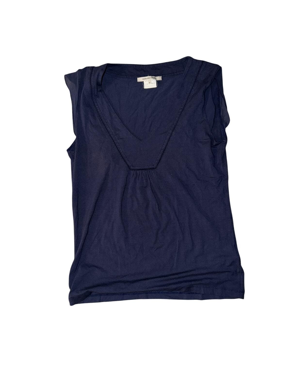 Gerard Darel V-Neck sleeveless Sz 2 Designer Luxury Parisian Chic - Thumbnail 4