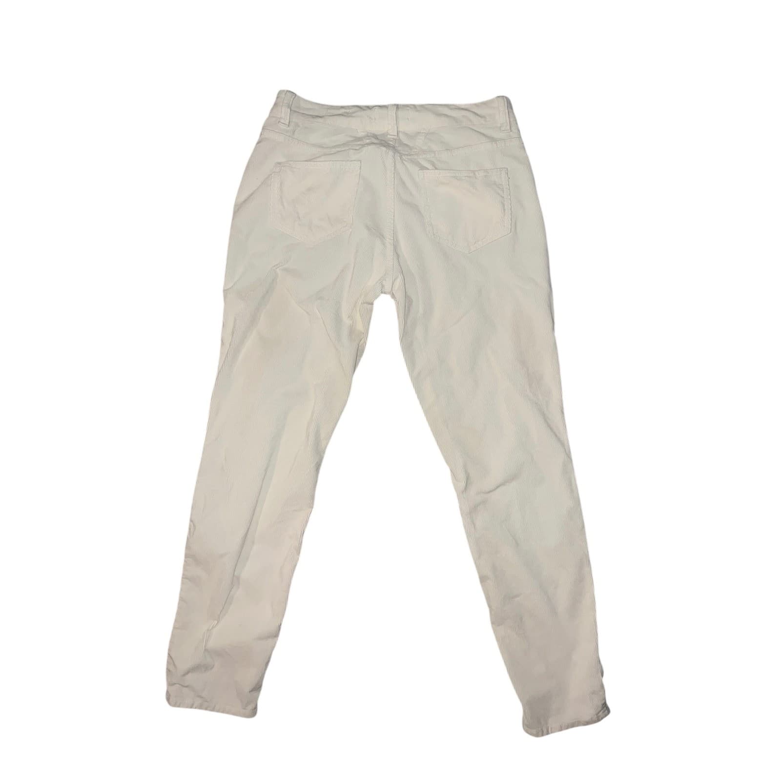 CLOSED Off-White Corduroy Pants Sz 25 Made in Italy Preppy Luxury Designer - Thumbnail 6