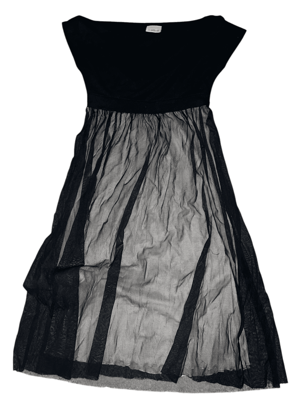 B with G dress black Sz M sheer Minimalist Summer Monochrome Emo - Thumbnail 2