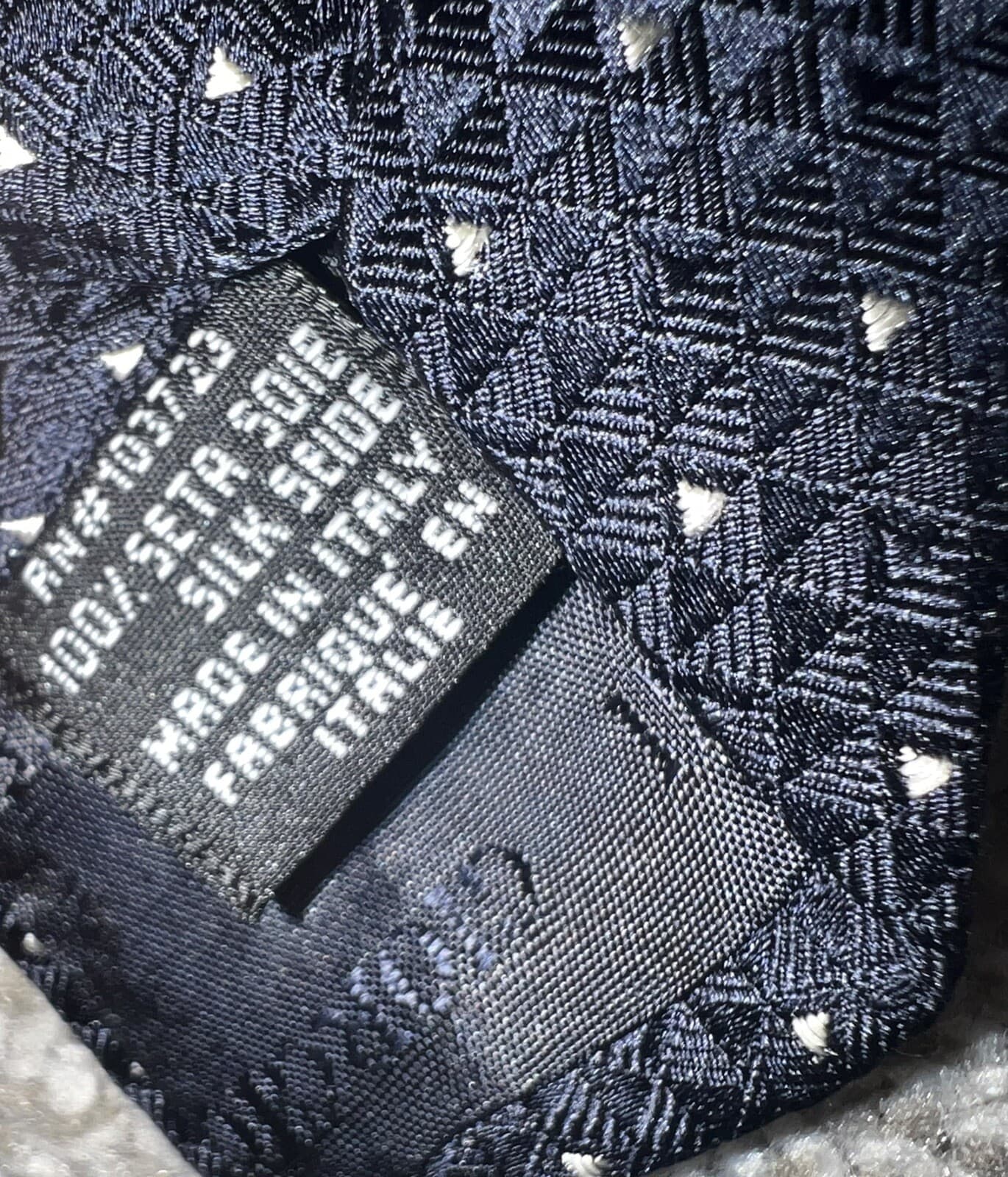 GIORGIO ARMANI Silk Check Tie Blue 58 inches Preppy Office Business - Thumbnail 8