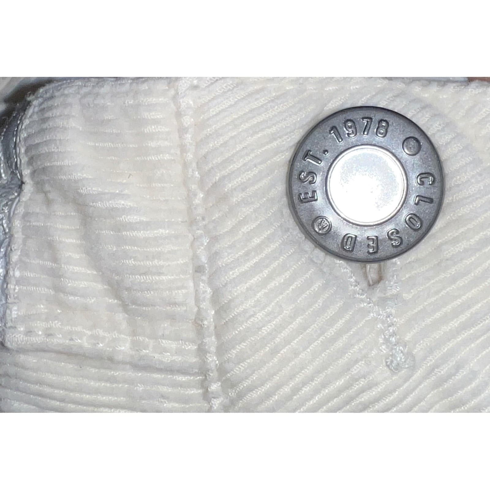 CLOSED Off-White Corduroy Pants Sz 25 Made in Italy Preppy Luxury Designer - Thumbnail 5