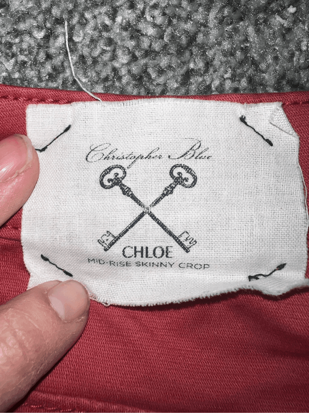 Christopher blue Chloe mid rise skinny crop sz 4 red Coastal Summer Dopamine - Thumbnail 6