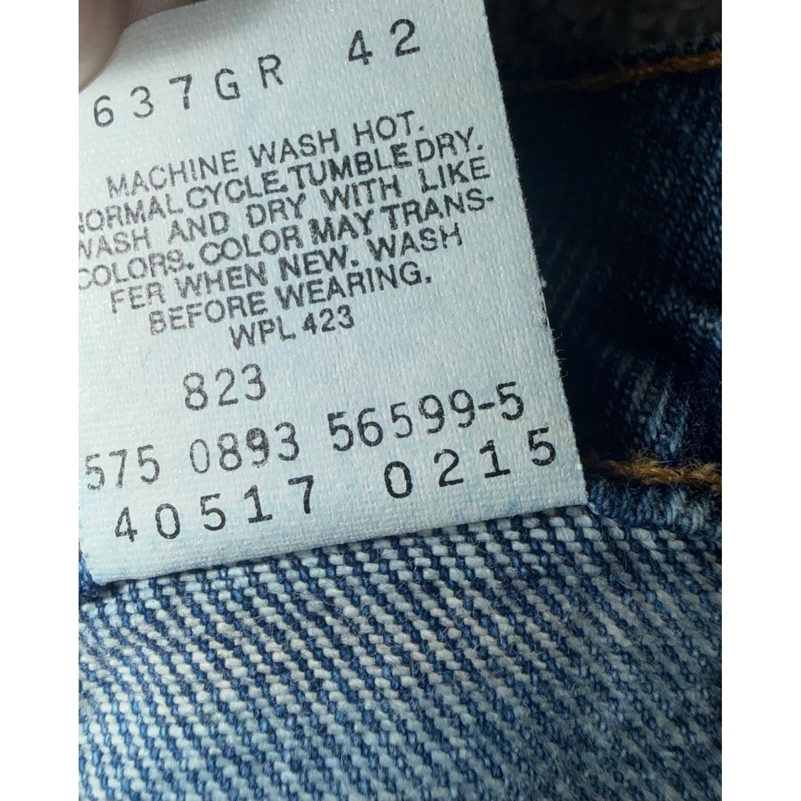 Vintage 90s Levi's 517 Orange Tab Jeans 40x32 Made in USA Bootcut Retro - Thumbnail 4