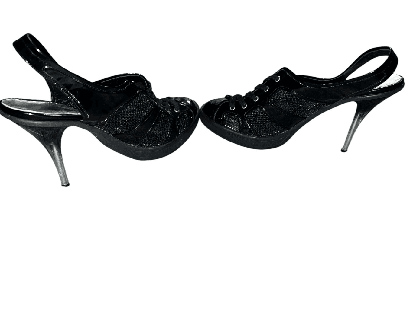 Giorgio Armani Vtg Rare size 39.5 black Retro Minimalist Stilleto - Thumbnail 3