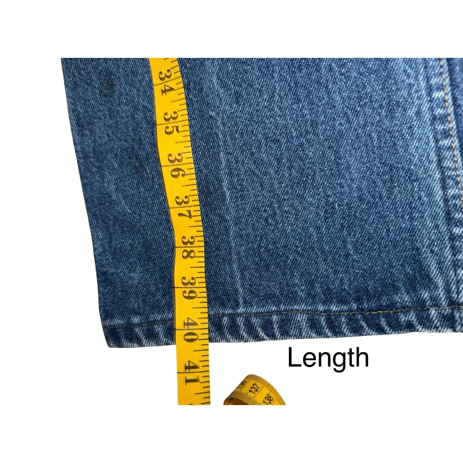 Vintage 90s Levi's 517 Orange Tab Jeans 40x32 Made in USA Bootcut Retro - Thumbnail 8