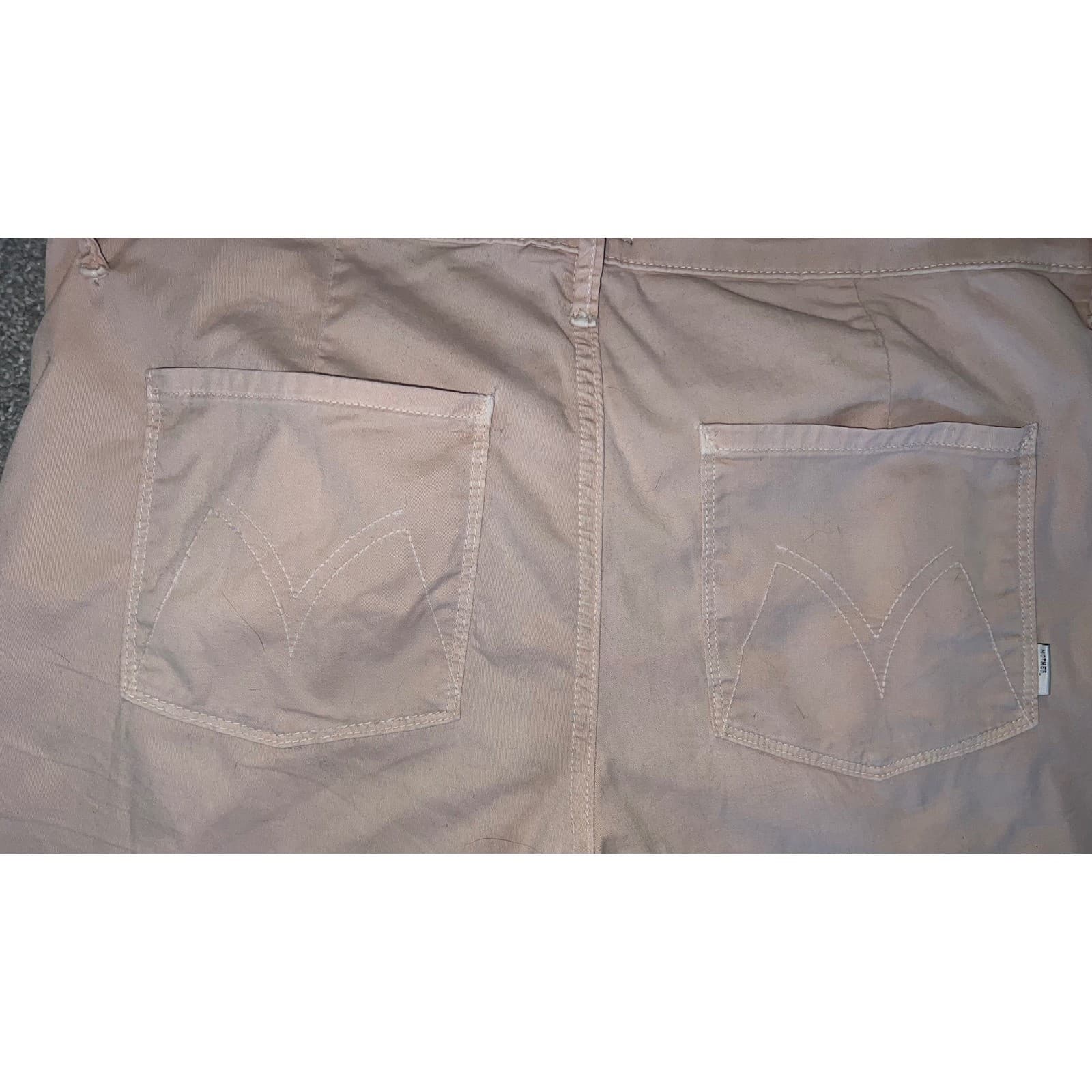 MOTHER Bermuda Shorts Sz 25 Light Pink Peach Khaki Coastal Preppy - Thumbnail 3