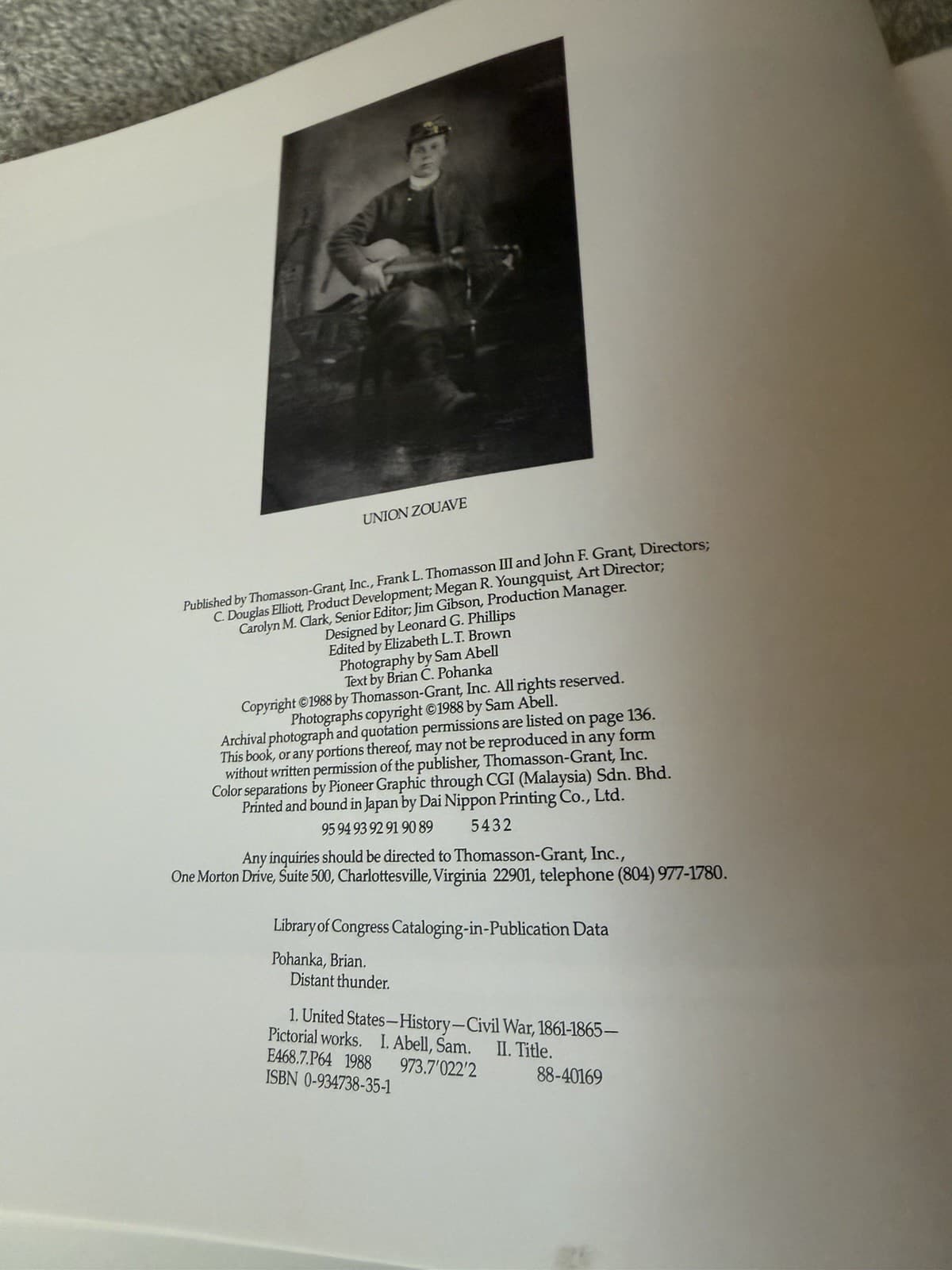 Distant Thunder: A Photographic Essay on the American Civil War — First Edition - Thumbnail 2
