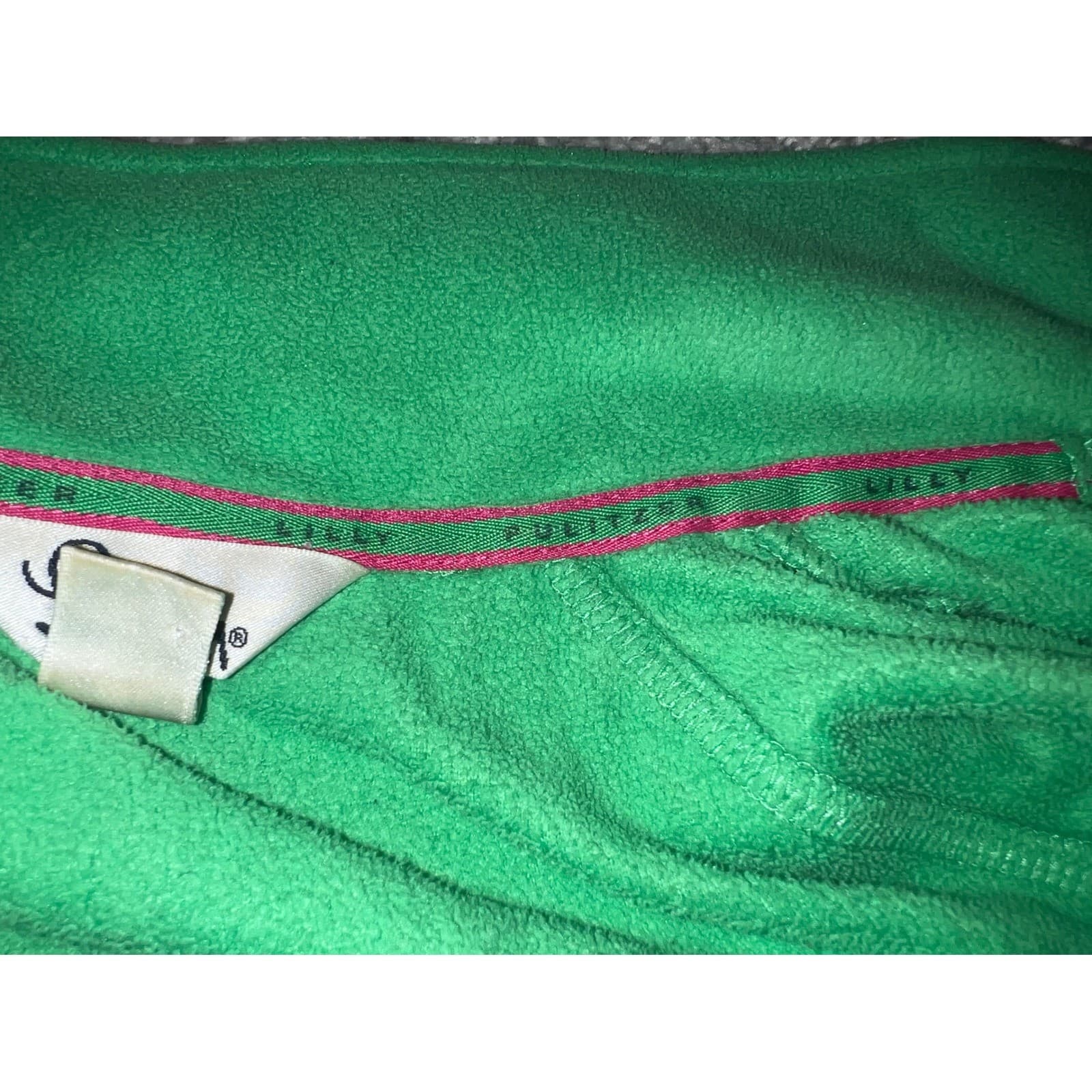 Vintage Y2K Lilly Pulitzer Velour Sz S Kelly Green Dopamine Preppy - Thumbnail 8