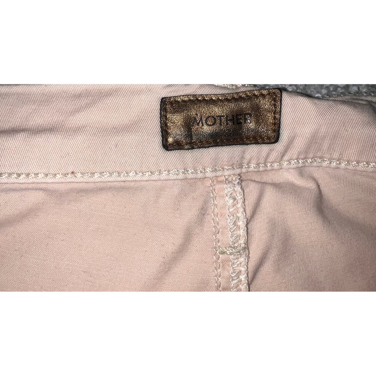 MOTHER Bermuda Shorts Sz 25 Light Pink Peach Khaki Coastal Preppy - Thumbnail 5