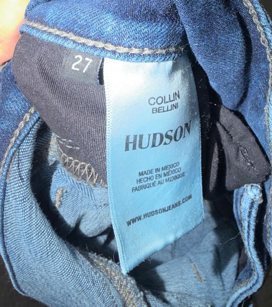 Hudson Collin Mid-Rise Bootcut Dark Wash Sz 27 Designer - Thumbnail 8