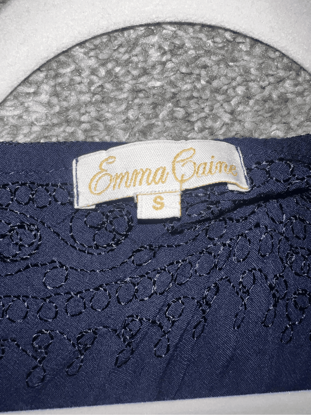 Emma Caine navy size s Plunge Long Sleeve Hippie Boho - Thumbnail 3