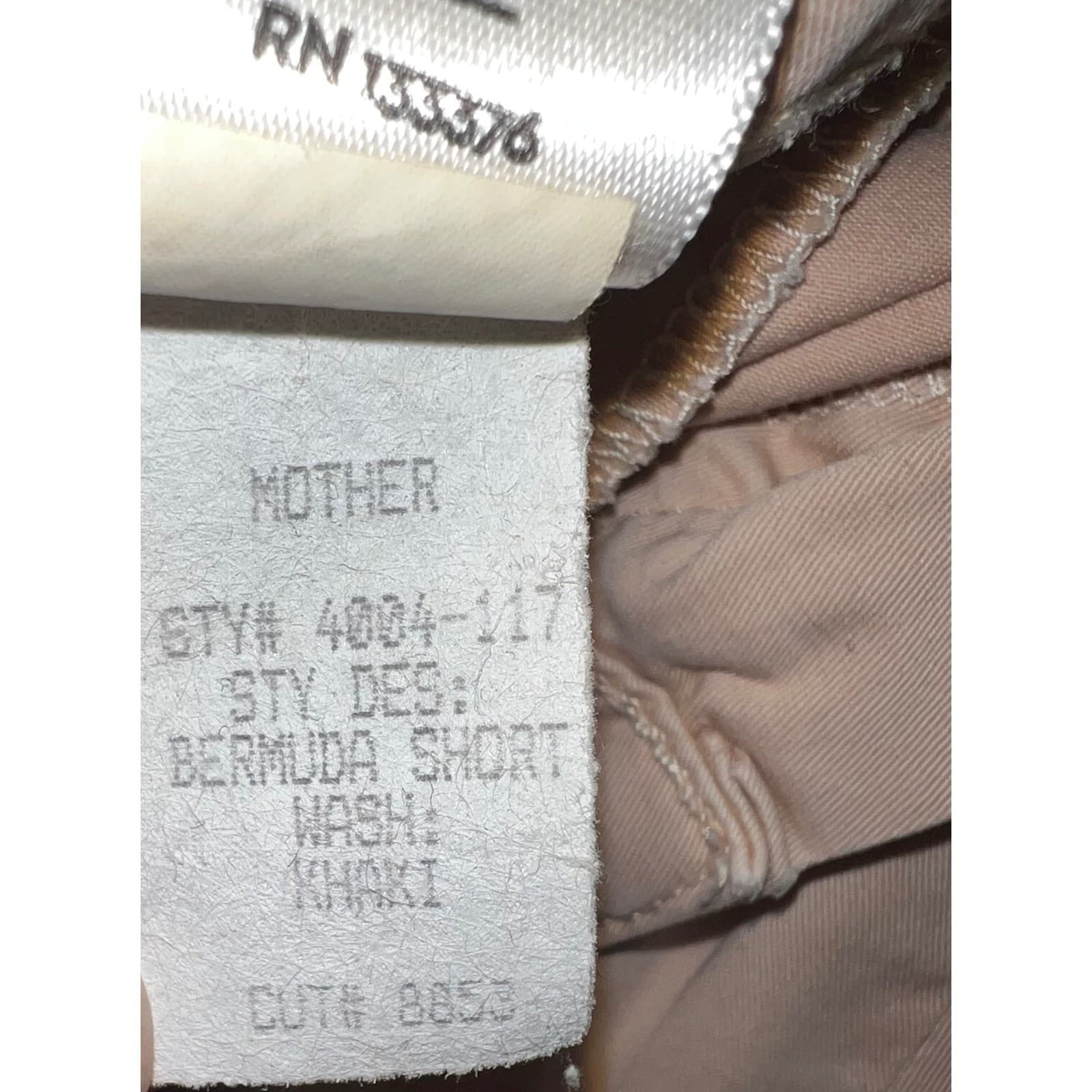 MOTHER Bermuda Shorts Sz 25 Light Pink Peach Khaki Coastal Preppy - Thumbnail 9