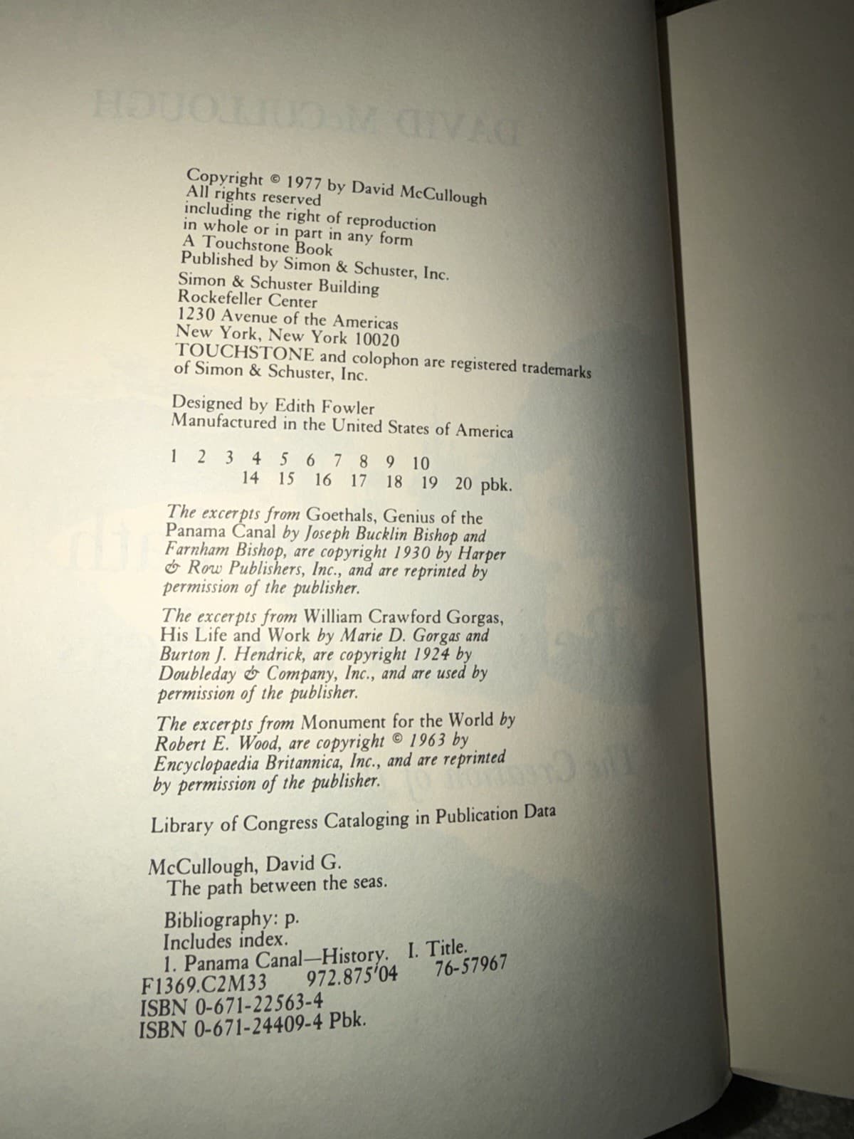 The Path Between the Seas — David McCullough (First Edition, 1977) - Thumbnail 2