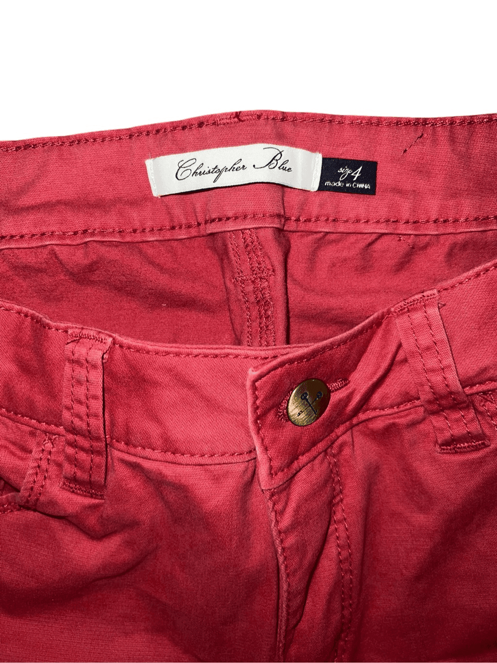 Christopher blue Chloe mid rise skinny crop sz 4 red Coastal Summer Dopamine - Thumbnail 3