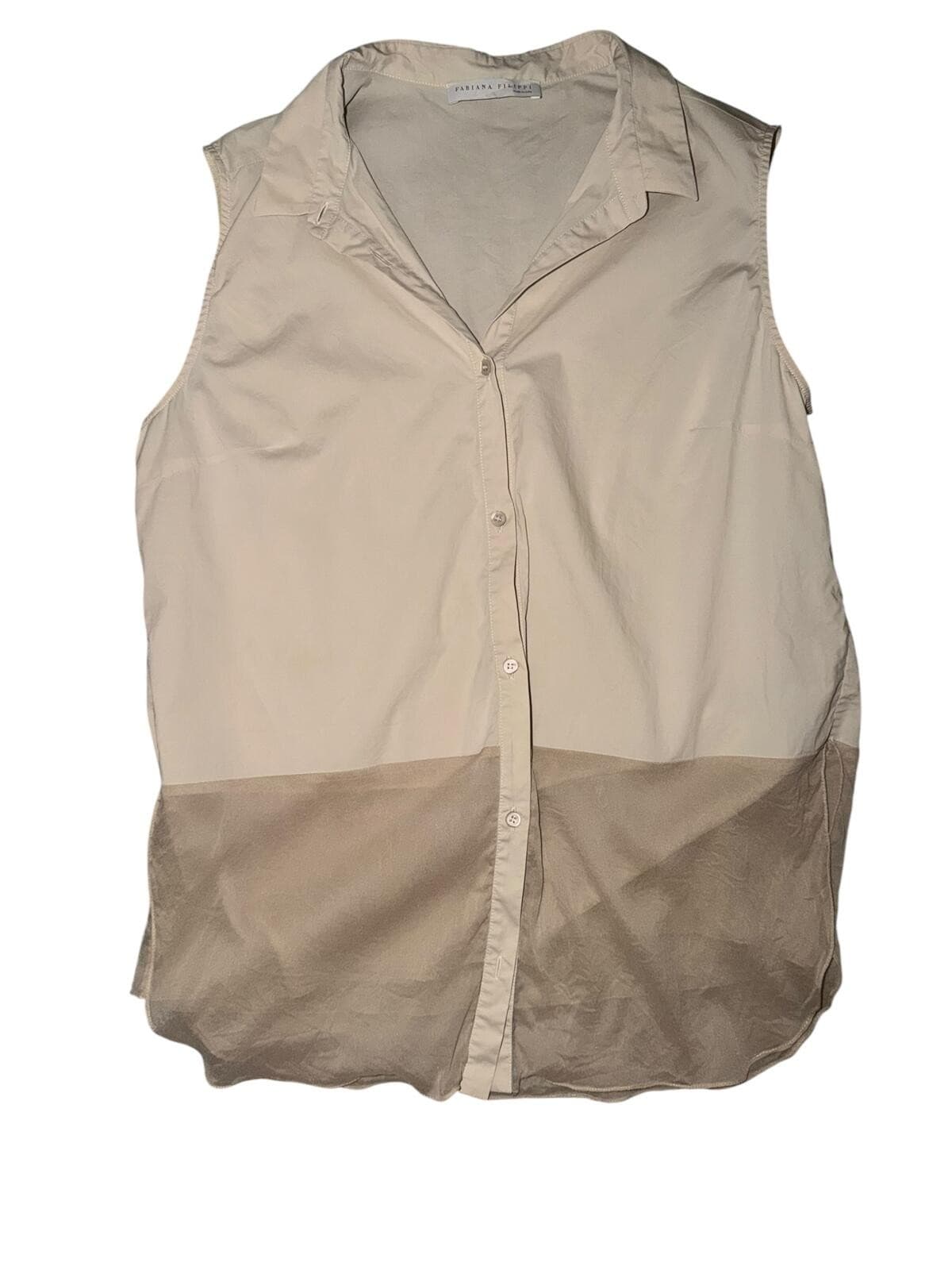 Fabiana Filippi Made in Italy Button Down Shirt Collared Office Luxury Designer - Thumbnail 3