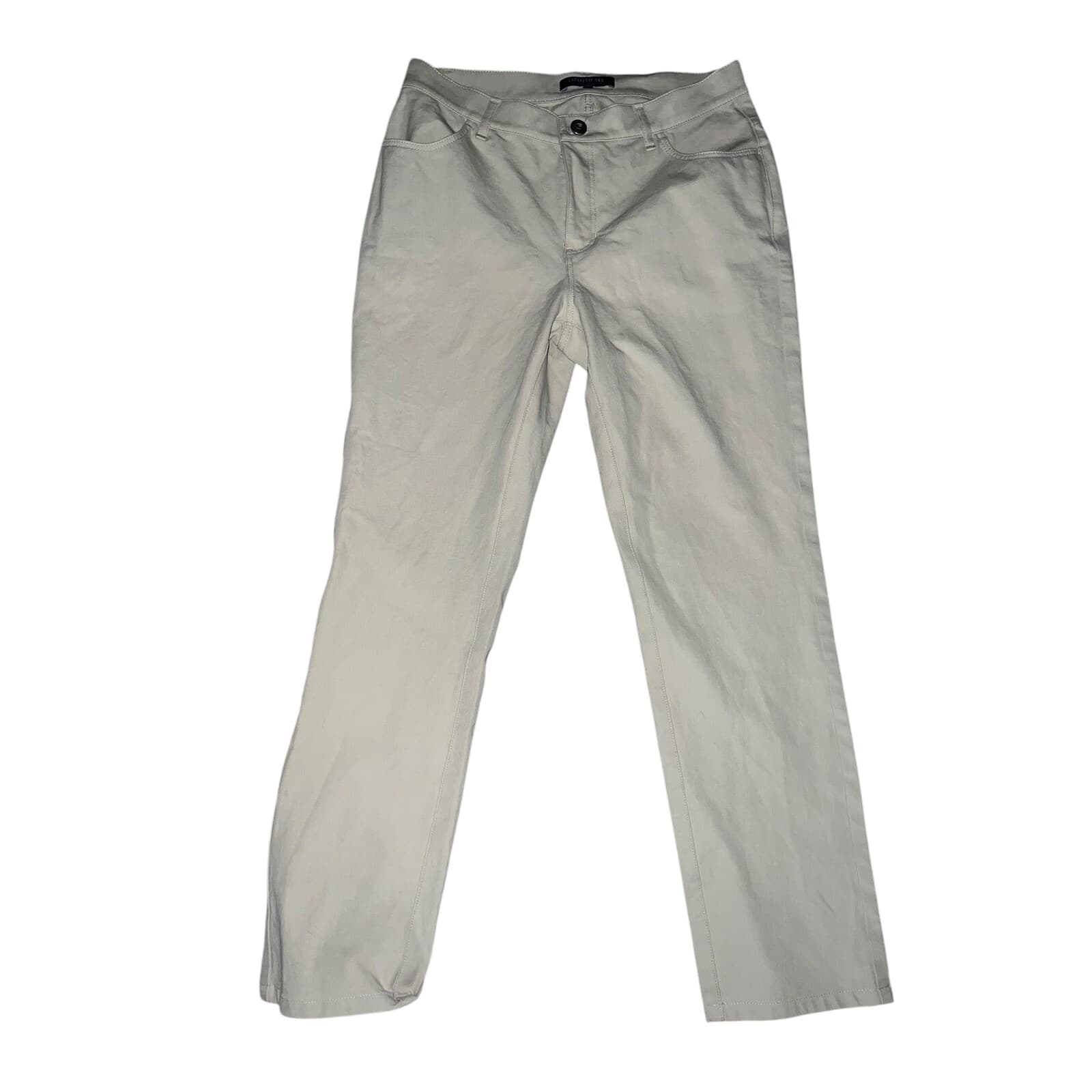 Lafayette 148 Ankle Pants 4 Tan preppy office siren - Thumbnail 2