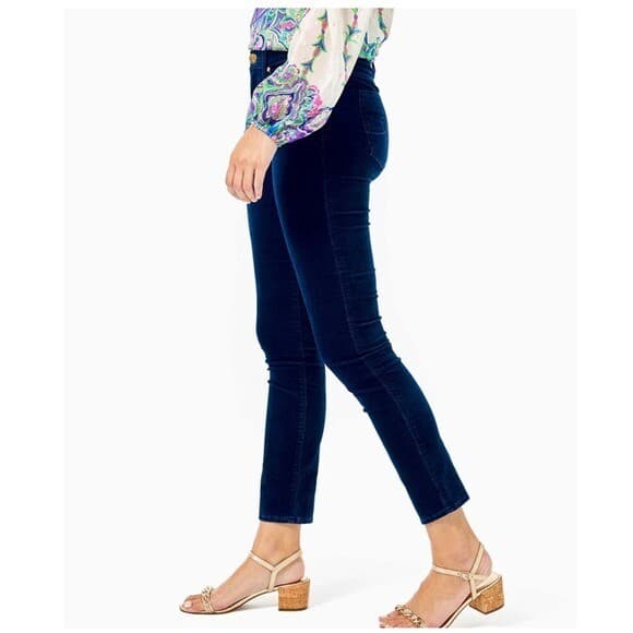 Lilly Pulitzer High Rise Plush Skinny Pant-Luna Wash S 2 Dopamine Boho - Thumbnail 5