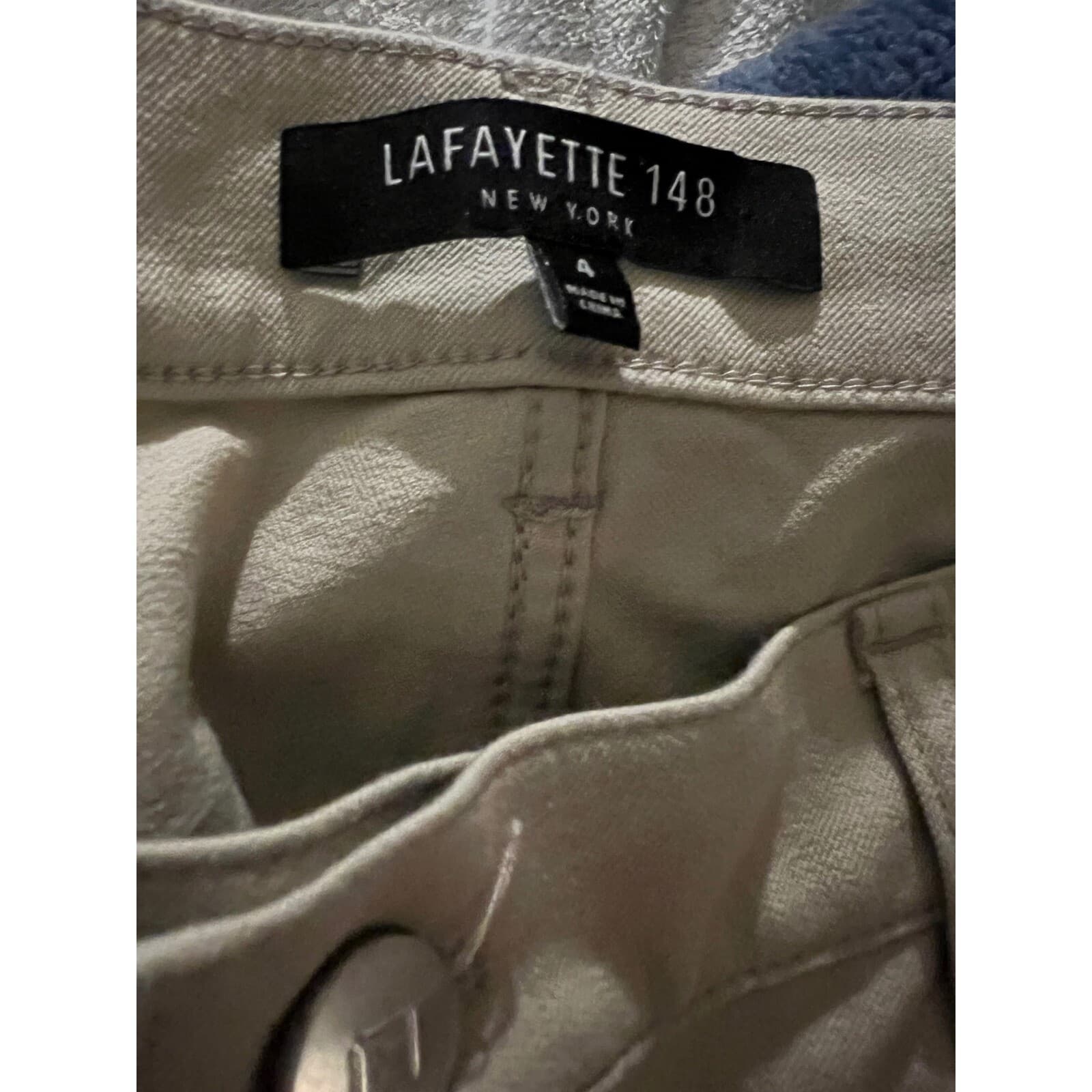 Lafayette 148 Ankle Pants 4 Tan preppy office siren - Thumbnail 3