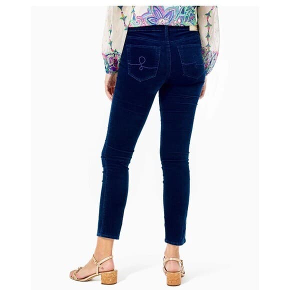 Lilly Pulitzer High Rise Plush Skinny Pant-Luna Wash S 2 Dopamine Boho - Thumbnail 4