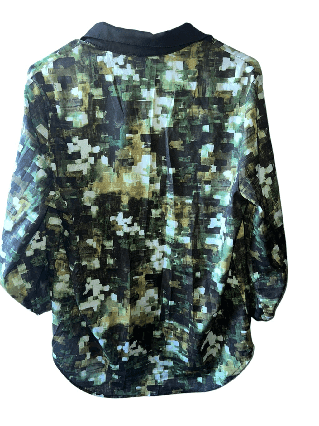 Vtg RareAlberto Makali Sz L Blouse Collar Button Down Long Sleeves Ethnic Goblin - Thumbnail 2