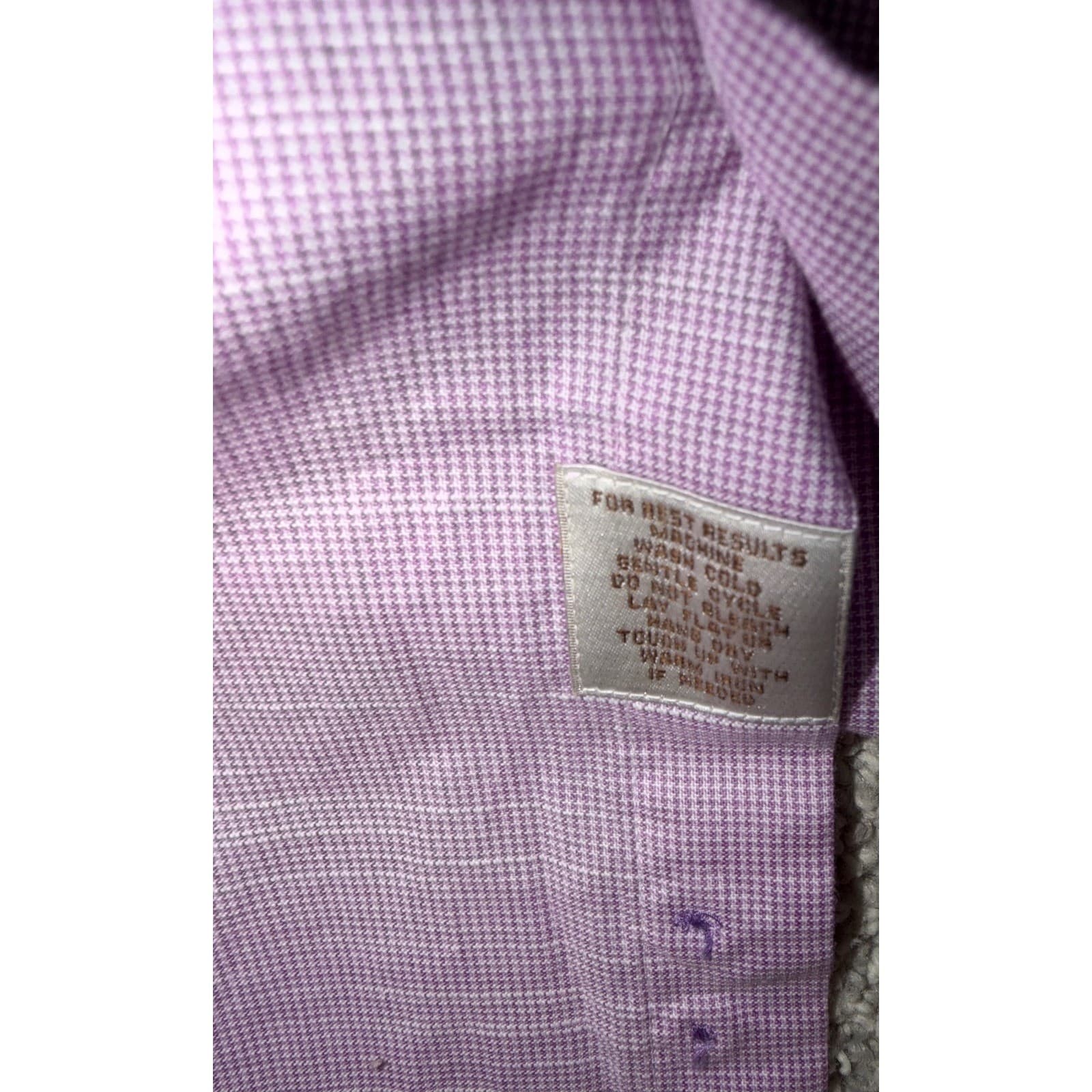 Peter Millar Dress Shirt Sz M Pink Purple Button Down Golf Work Preppy - Thumbnail 5